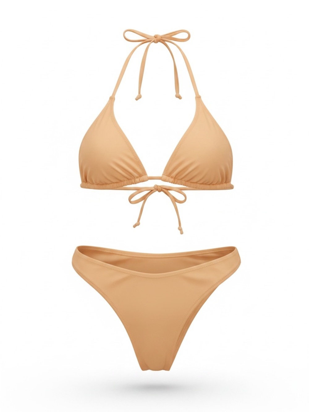 SKIMS Swim Triangle Bikini Set Nude Beige Small Minimal Beachcore Resortwear
